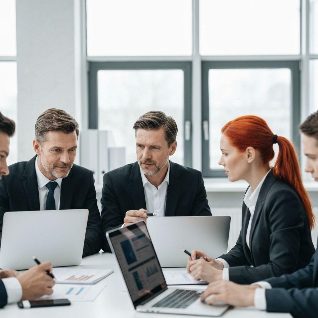 Professional accounting team collaboration